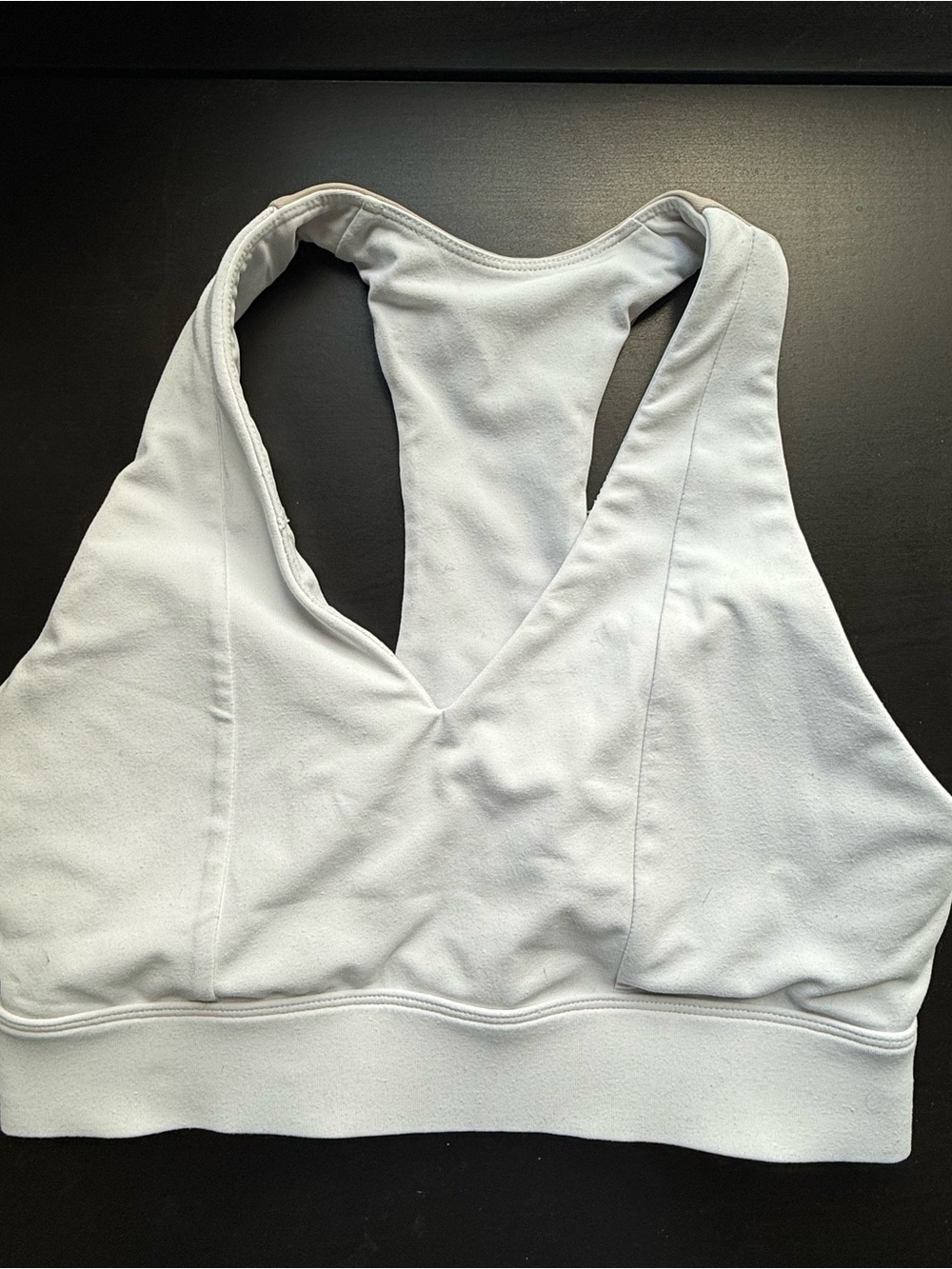 Fabletics White Racerback Sports Bra